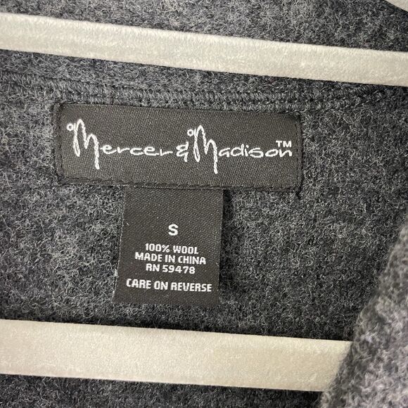 Mercer & Madison 100% Wool Cardigan Sweater Women’s S Single Button Dk G… - Picture 2 of 8